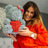Grey & Red Bear & Eternity Roses Box Set - The Luxury Box USA