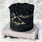 Red Eternity Roses In Black Box | Infinity Roses - The Luxury Box USA