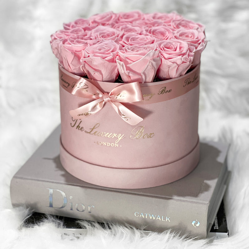 Pink Eternity Roses In Pink Box | Infinity Roses - The Luxury Box USA