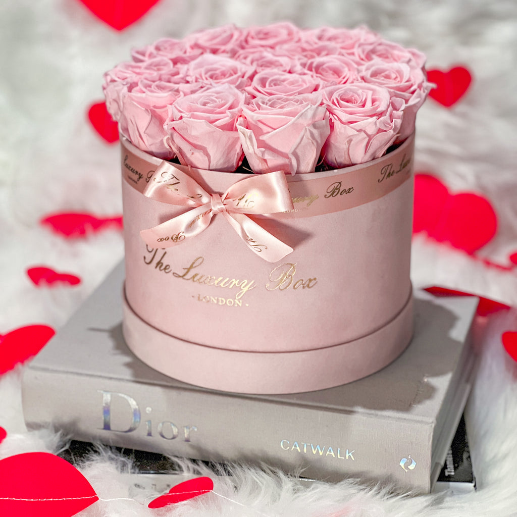 Pink Eternity Roses In Pink Box | Infinity Roses - The Luxury Box USA