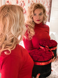 Red Eternity Roses In Black Box | Infinity Roses - The Luxury Box USA