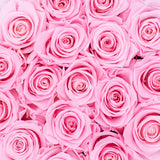 pink infinity roses delivered as gift for her birthday, anniversary, valentine's day