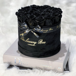 Black Eternity Roses In Black Box | Infinity Roses