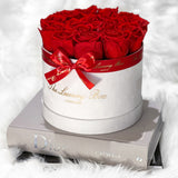 White Eternity Roses In White Box | Infinity Roses