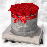 Red Eternity Roses In Grey Box | Infinity Roses