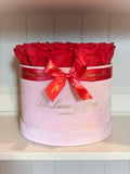 Red Eternity Roses In White Box | Infinity Roses