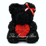 Black Rose Bear with Heart