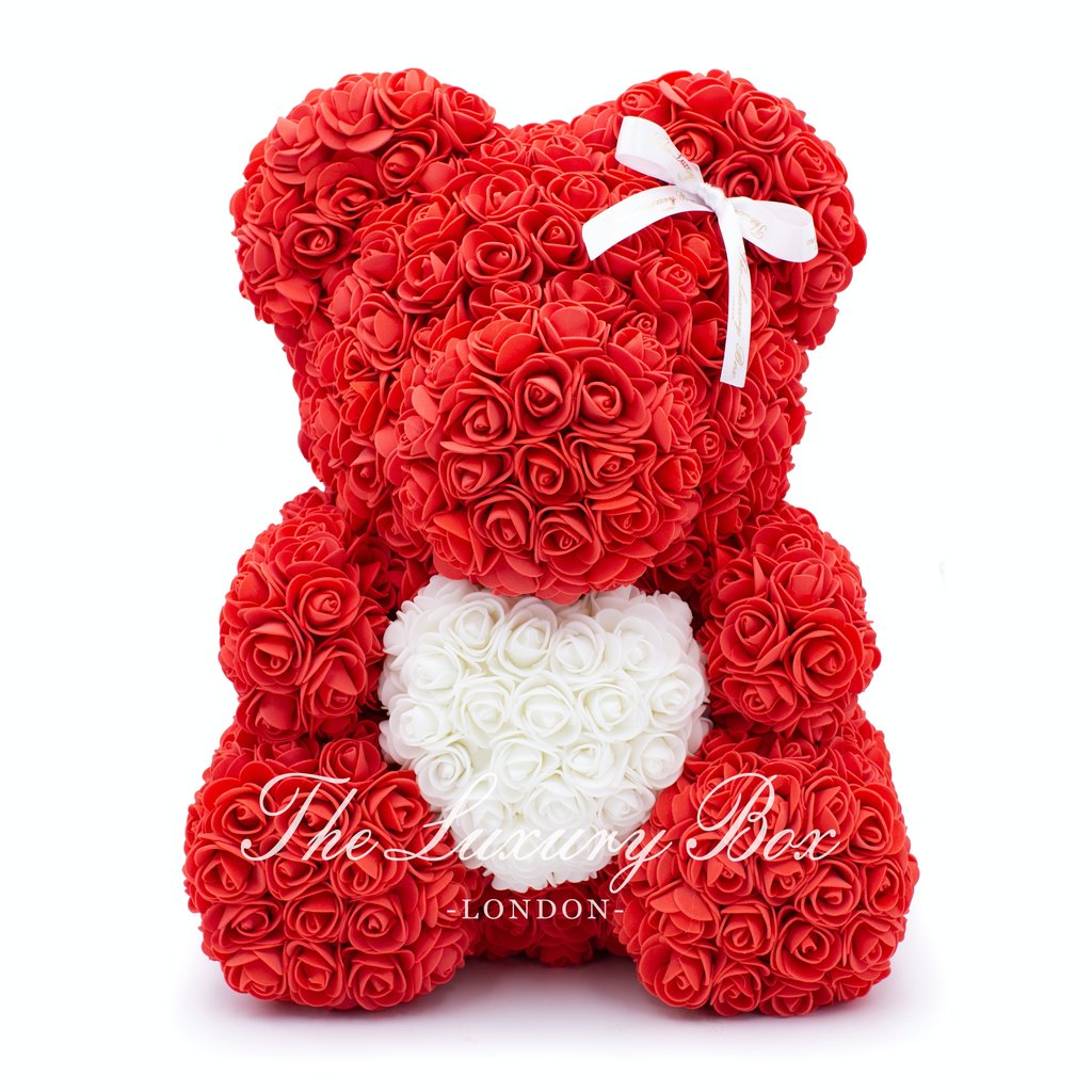 red rose bear