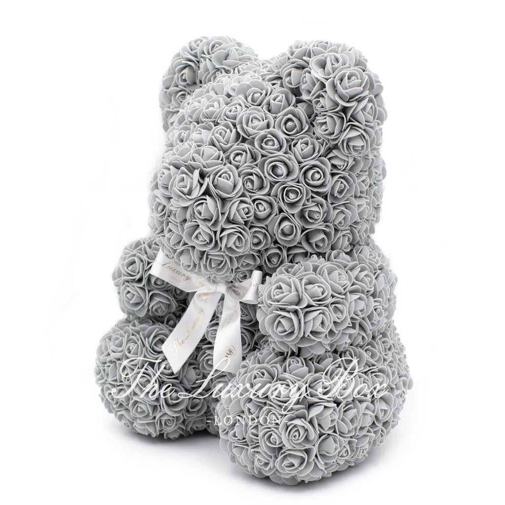 Grey rose cheap teddy bear