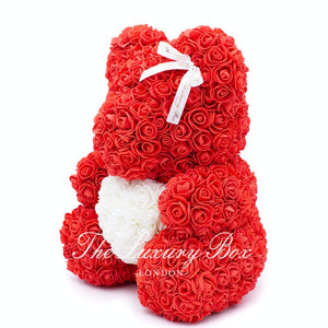 red rose bear