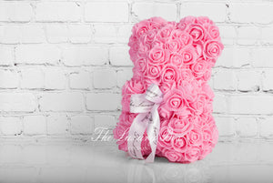 Small Rose Bear - Pink - 10IN. - Luxury Box London