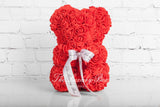 Small Rose Bear - Red - 10IN. - Luxury Box London